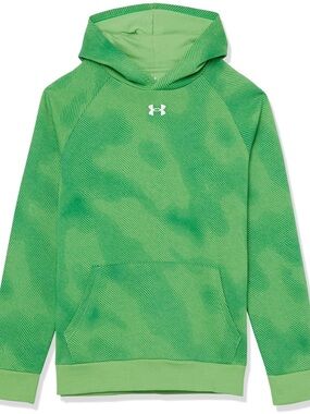 NWT Under Armour Youth Lime Green Hooded Sweatshirt Size YXL